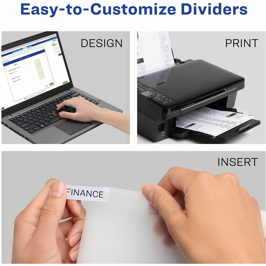 Avery&reg; Big Tab Insertable Plastic Dividers - 8 x Divider(s) - 8 - 8 Tab(s)/Set - 8.9" Divider Width x 11" Divider Length - 3 Hole Punched - Clear Plastic Divider - Clear Plastic Tab(s) - 1 Set