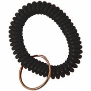 Sparco Split Ring Wrist Coil Key Holders - 2.1" Height x 2.1" Width x 2.4" Length - Black - 1 Pack