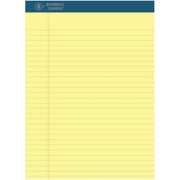Business Source Premium Writing Pad - 50 Sheets - 0.20" Height x 8.5" Width x 11.8" Length - Tear Proof, Sturdy Back, Bleed-free - 1 Dozen