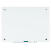 MasterVision Magnetic Glass Dry Erase Board - 48" (4 ft) Width x 72" (6 ft) Height - White Glass Surface - Rectangle - Horizontal/Vertical - Magnetic - 1 Each