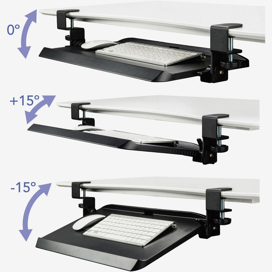 Kantek Clamp Mounted Tilting Keyboard Tray