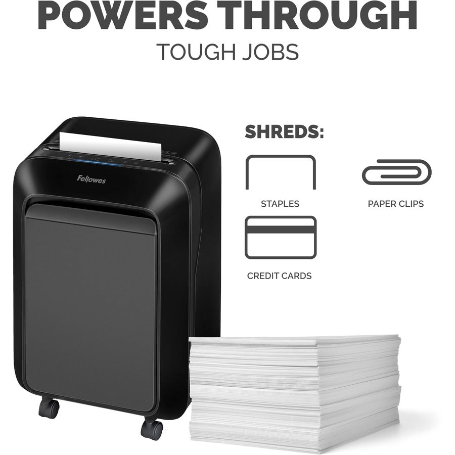Continuous Shredder - Cross Cut - 16 Per Pass - for shredding Staples, Paper, Paper Clip, Credit Card, Junk Mail - 10 Minute Run Time - Black