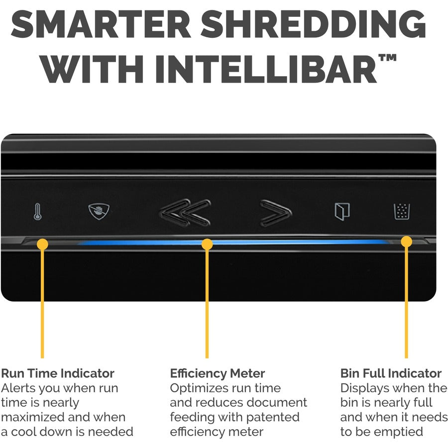 Continuous Shredder - Cross Cut - 16 Per Pass - for shredding Staples, Paper, Paper Clip, Credit Card, Junk Mail - 10 Minute Run Time - Black