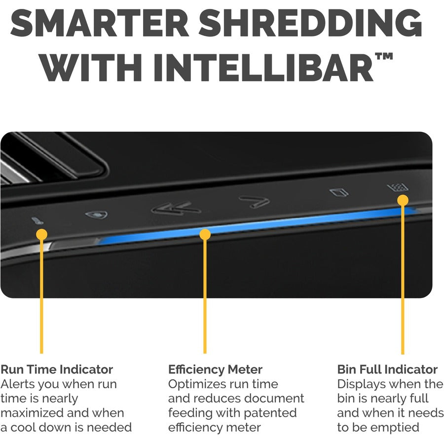 Continuous Shredder - Cross Cut - 20 Per Pass - for shredding Staples, Paper, Paper Clip, Credit Card, Junk Mail - 30 Minute Run Time - Black