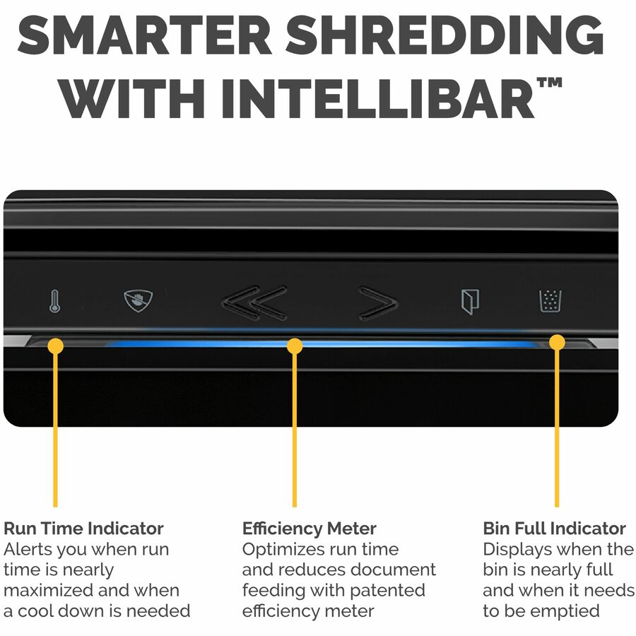 Continuous Shredder - Cross Cut - 12 Per Pass - for shredding Staples, Paper, Paper Clip, Credit Card, Junk Mail - 10 Minute Run Time - Black