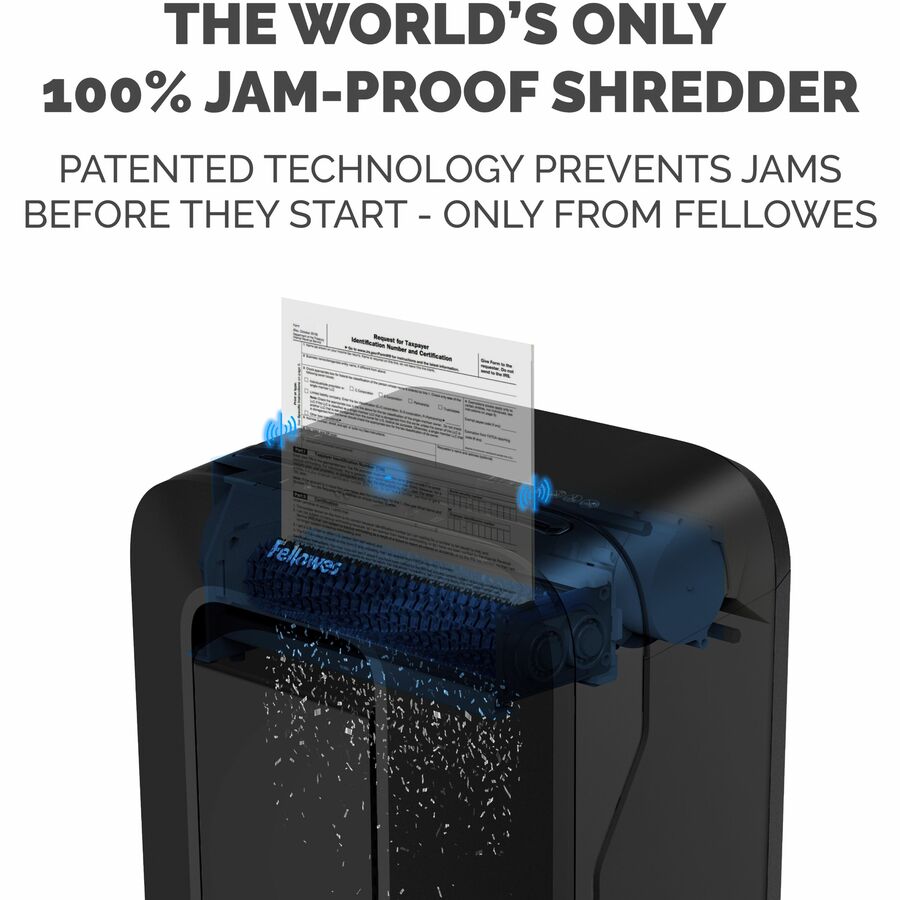Continuous Shredder - Cross Cut - 12 Per Pass - for shredding Staples, Paper, Paper Clip, Credit Card, Junk Mail - 10 Minute Run Time - Black