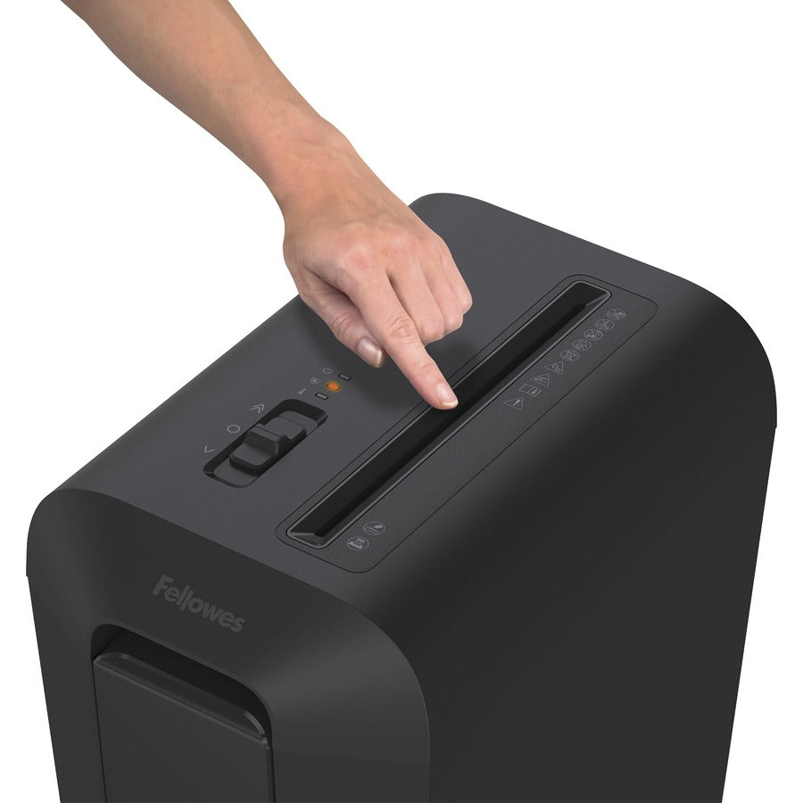 Non-continuous Shredder - Cross Cut - 10 Per Pass - for shredding Staples, Paper, Paper Clip, Credit Card - 0.156" x 1.563" Shred Size - P-4 - 6 Minute Run Time - 20 Minute Cool Down Time - 4 gal Wastebin Capacity - Black