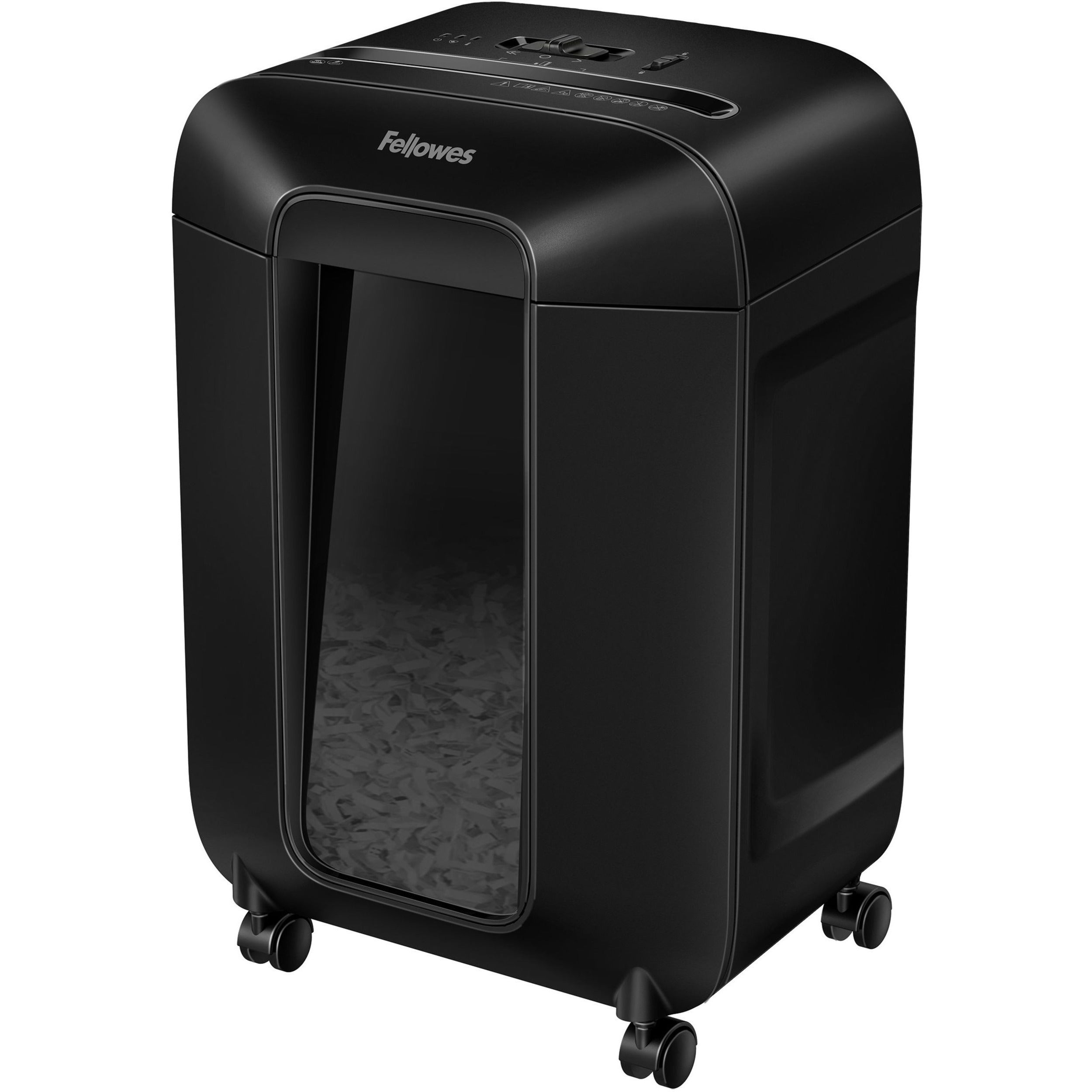 Non-continuous Shredder - Cross Cut - 12 Per Pass - for shredding Staples, Paper, Paper Clip, Credit Card, Junk Mail - 0.156" x 1.250" Shred Size - P-4 - 20 Minute Run Time - 30 Minute Cool Down Time - 5 gal Wastebin Capacity - Black