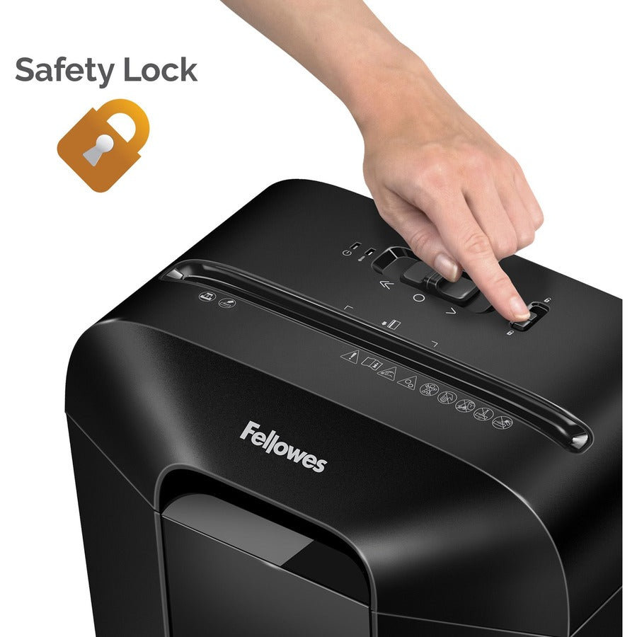 Non-continuous Shredder - Cross Cut - 8 Per Pass - for shredding Staples, Paper, Paper Clip, Credit Card - 0.156" x 1.563" Shred Size - P-4 - 6 Minute Run Time - 20 Minute Cool Down Time - 4 gal Wastebin Capacity - Black