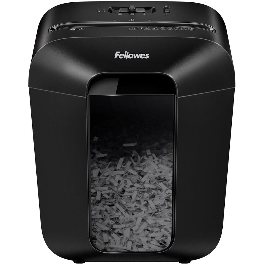 Non-continuous Shredder - Cross Cut - 8 Per Pass - for shredding Staples, Paper, Paper Clip, Credit Card - 0.156" x 1.563" Shred Size - P-4 - 6 Minute Run Time - 20 Minute Cool Down Time - 4 gal Wastebin Capacity - Black