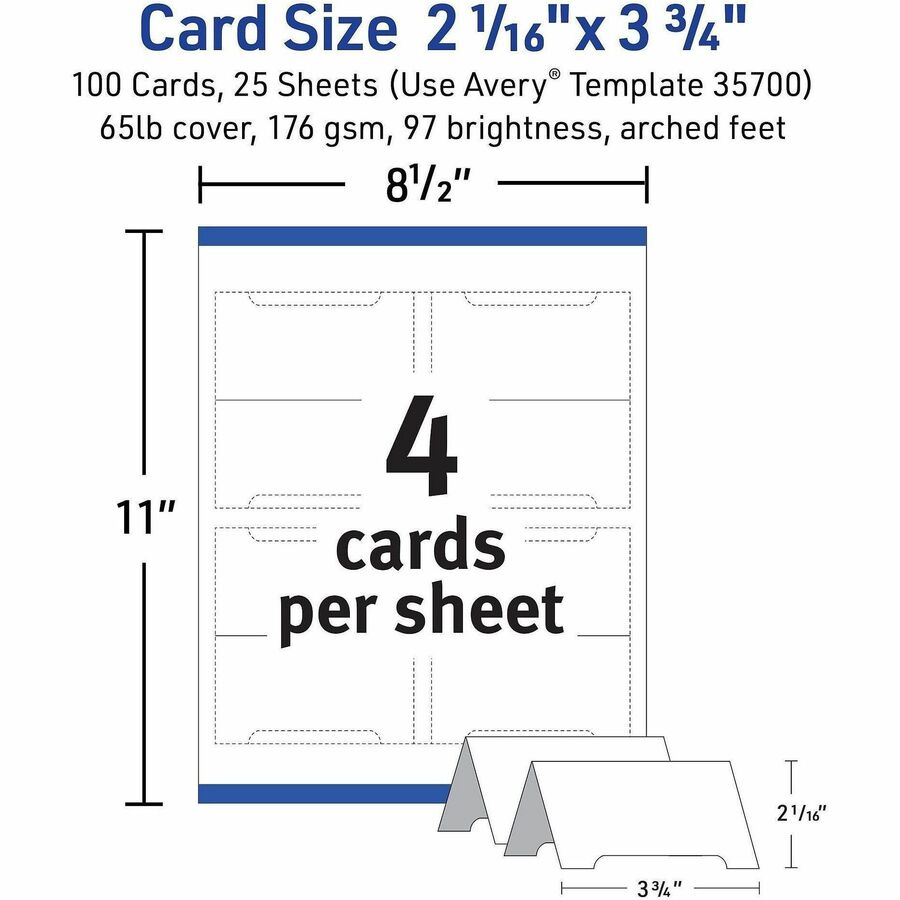Avery&reg; Sure Feed Arched Tent Cards