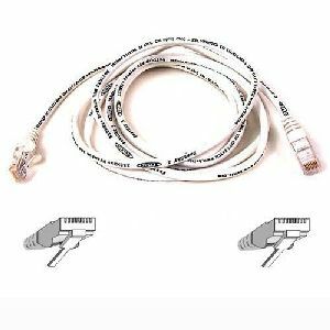 Belkin RJ45 Category 5e Patch Cable - 15 ft Category 5e Network Cable - First End: 1 x RJ-45 - Male - Second End: 1 x RJ-45 - Male - Patch Cable - White - 1 Each