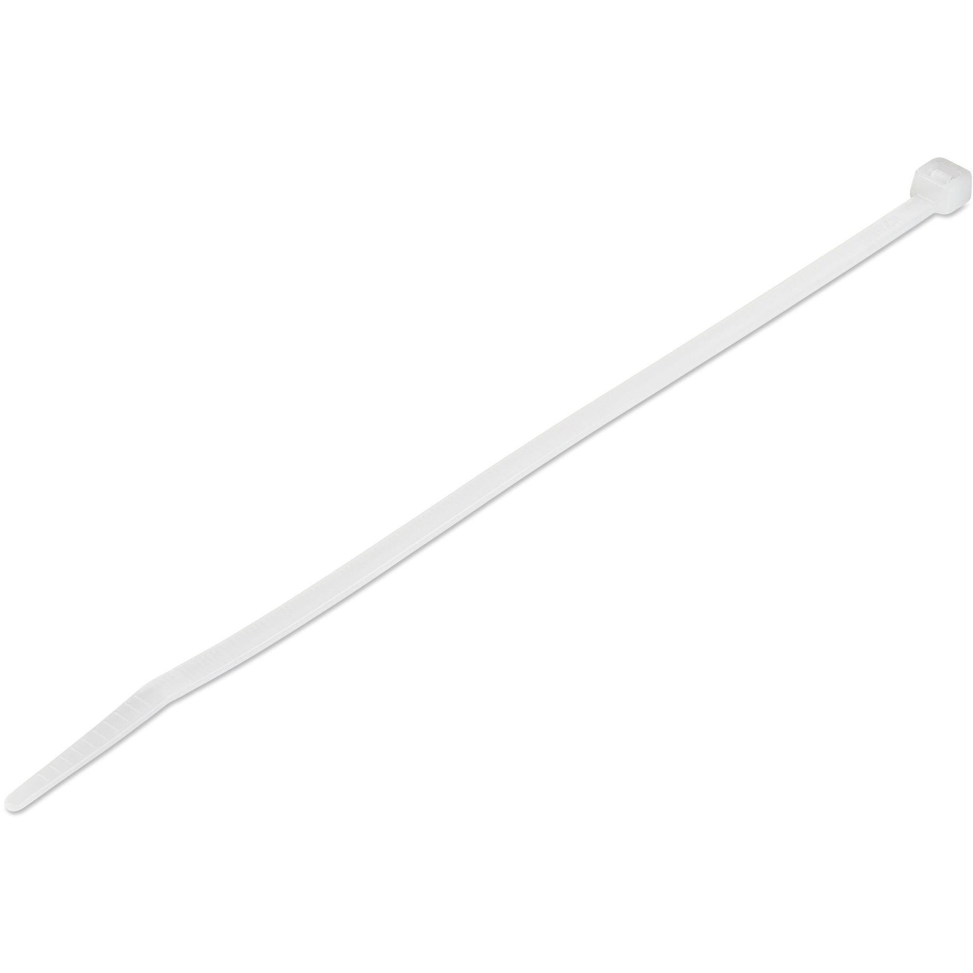 StarTech.com 1000 Pack 8" Cable Ties - White Large Nylon/Plastic Zip Tie