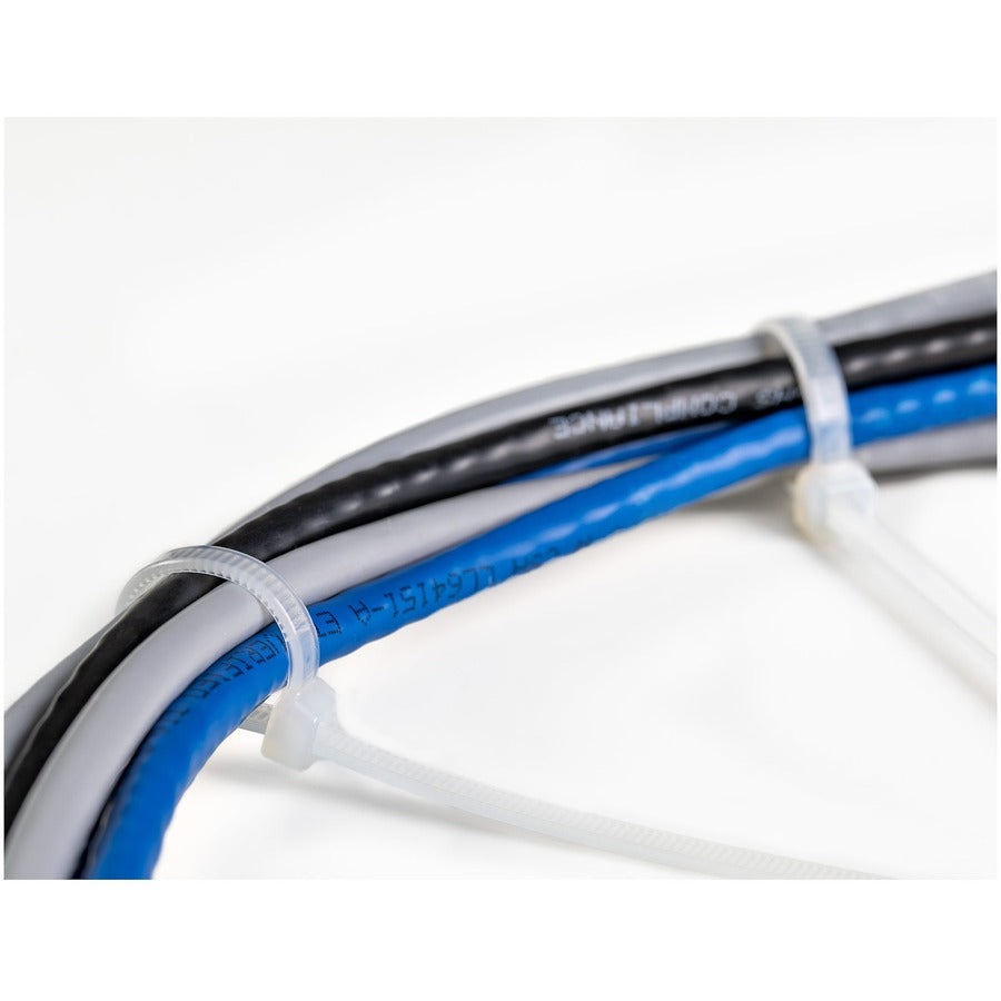 StarTech.com 1000 Pack 8" Cable Ties - White Large Nylon/Plastic Zip Tie