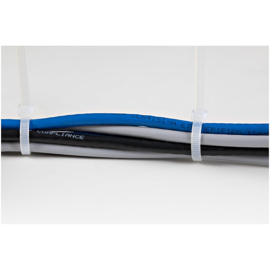 StarTech.com 1000 Pack 8" Cable Ties - White Large Nylon/Plastic Zip Tie