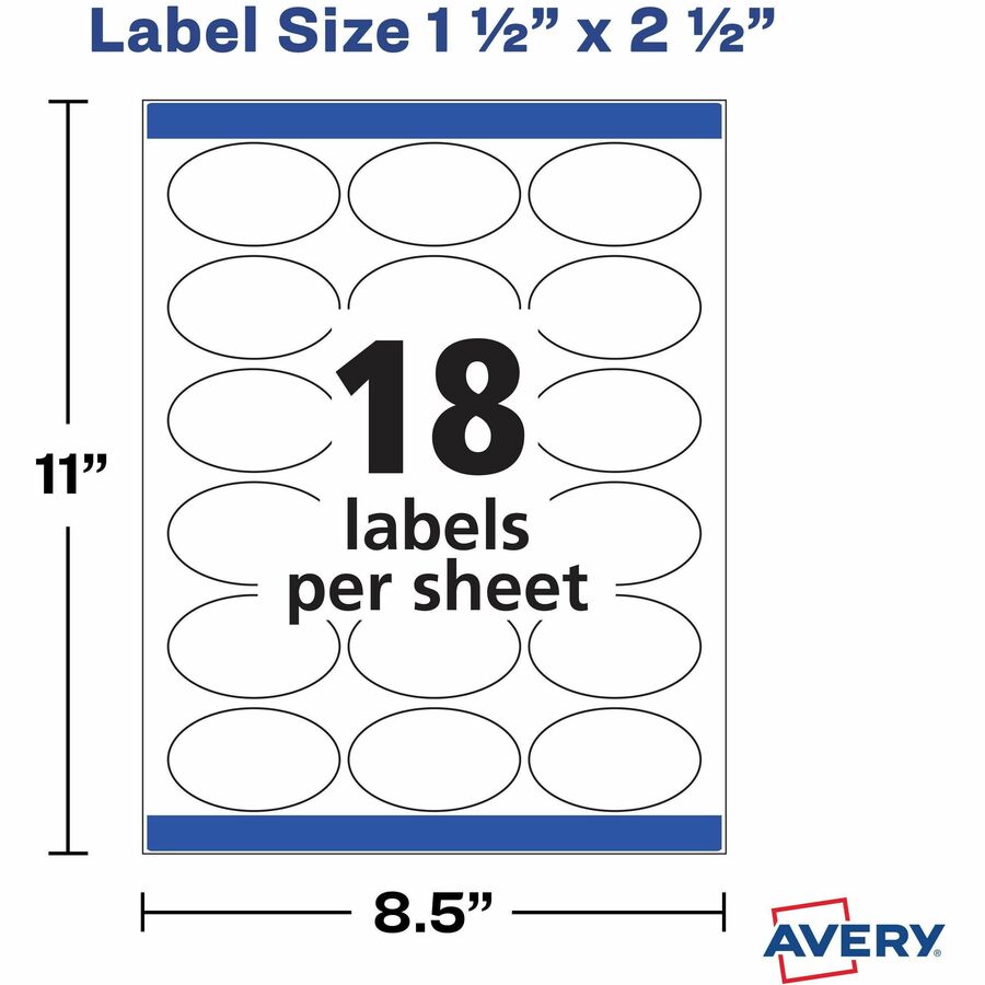 Avery&reg; Sure Feed Printable Glossy White Labels