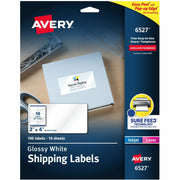 Avery&reg; Shipping Labels, Glossy White, 2" x 4" , 100 Total (6527)