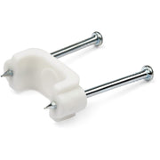StarTech.com 100 Pack Cable Clips with Nails - Cable Clip - White - 0.40" Length - Polyethylene - 100 / Pack - TAA Compliant
