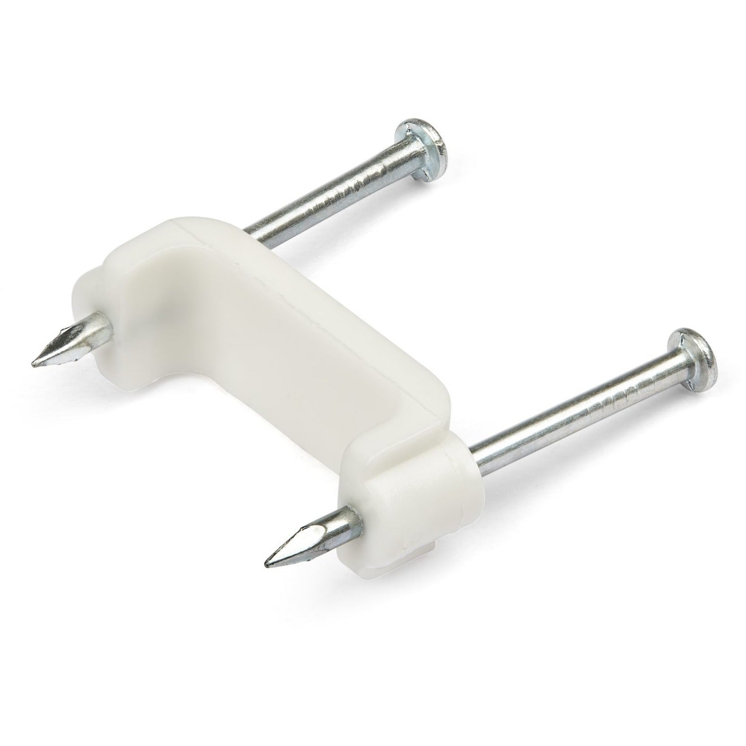 StarTech.com 100 Pack Cable Clips with Nails - Cable Clip - White - Polyethylene - 100 / Pack - TAA Compliant