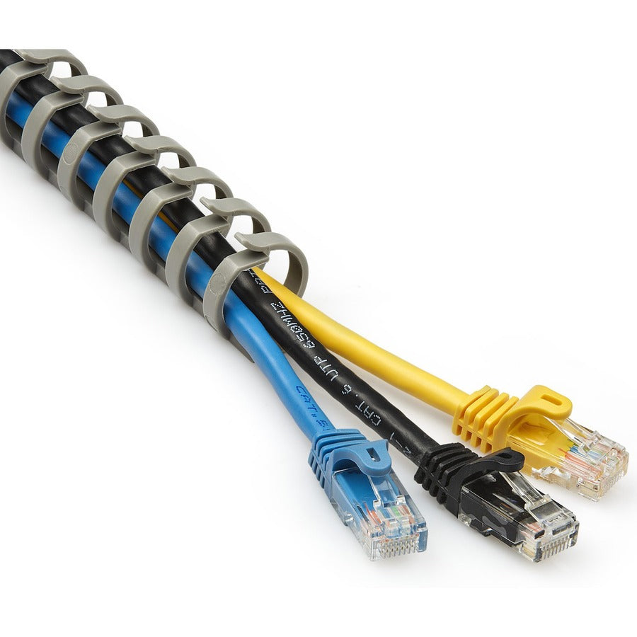 StarTech.com Cable Management Raceway Spine Vertebrae, Gray, 19.68" Length, Nylon 66, 1 Each, TAA Compliant