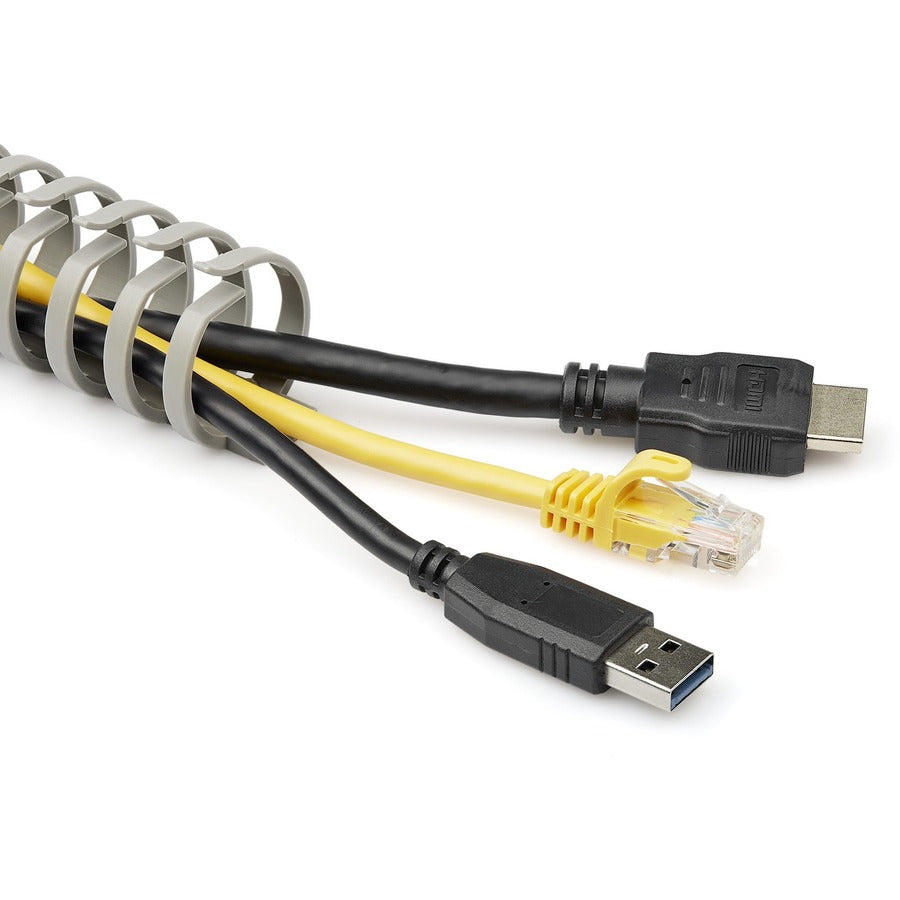 StarTech.com Cable Management Raceway Spine Vertebrae, Gray, 19.68" Length, Nylon 66, 1 Each, TAA Compliant