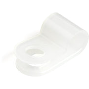 StarTech.com 100 - Screw Mount Cable Clamps - Cable Clamp - White - 0.40" Length - Nylon 66 - 100 / Pack - TAA Compliant