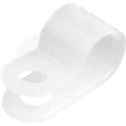 StarTech.com 100 - Screw Mount Cable Clamps - Cable Clamp - White - 0.40" Length - Nylon 66, Iron, Polyvinyl Chloride (PVC) - 100 / Pack - TAA Compliant