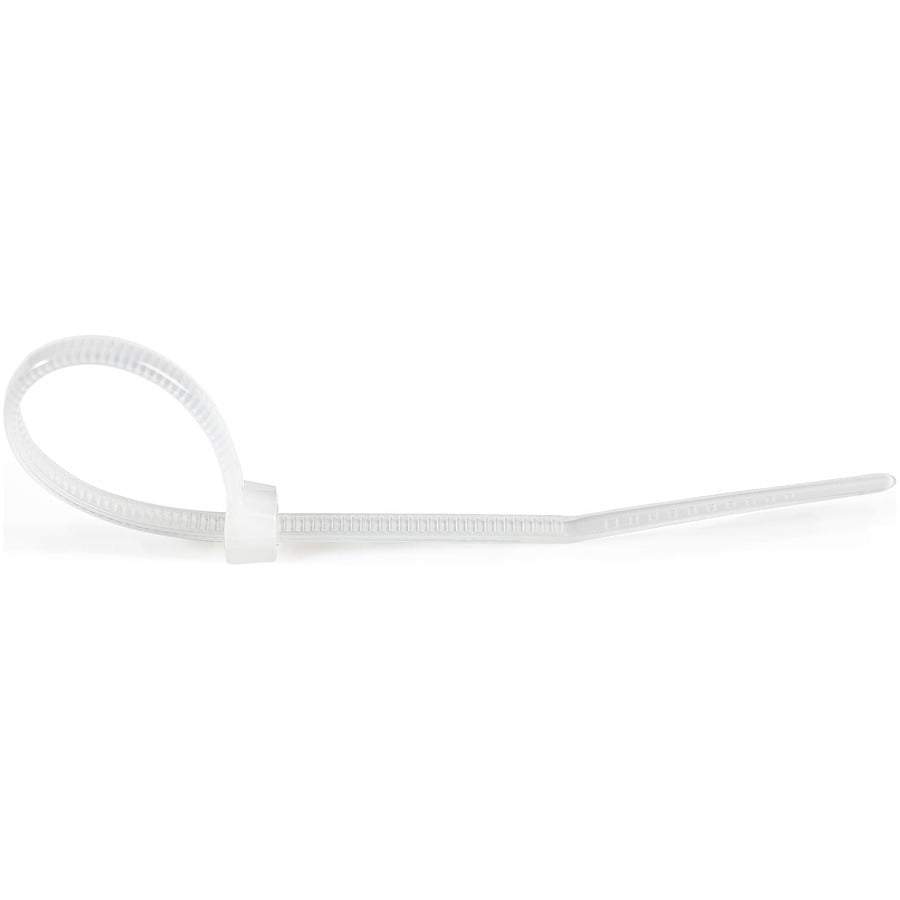StarTech.com 100 Pack 4" Cable Ties - White Small Nylon/Plastic Zip Tie