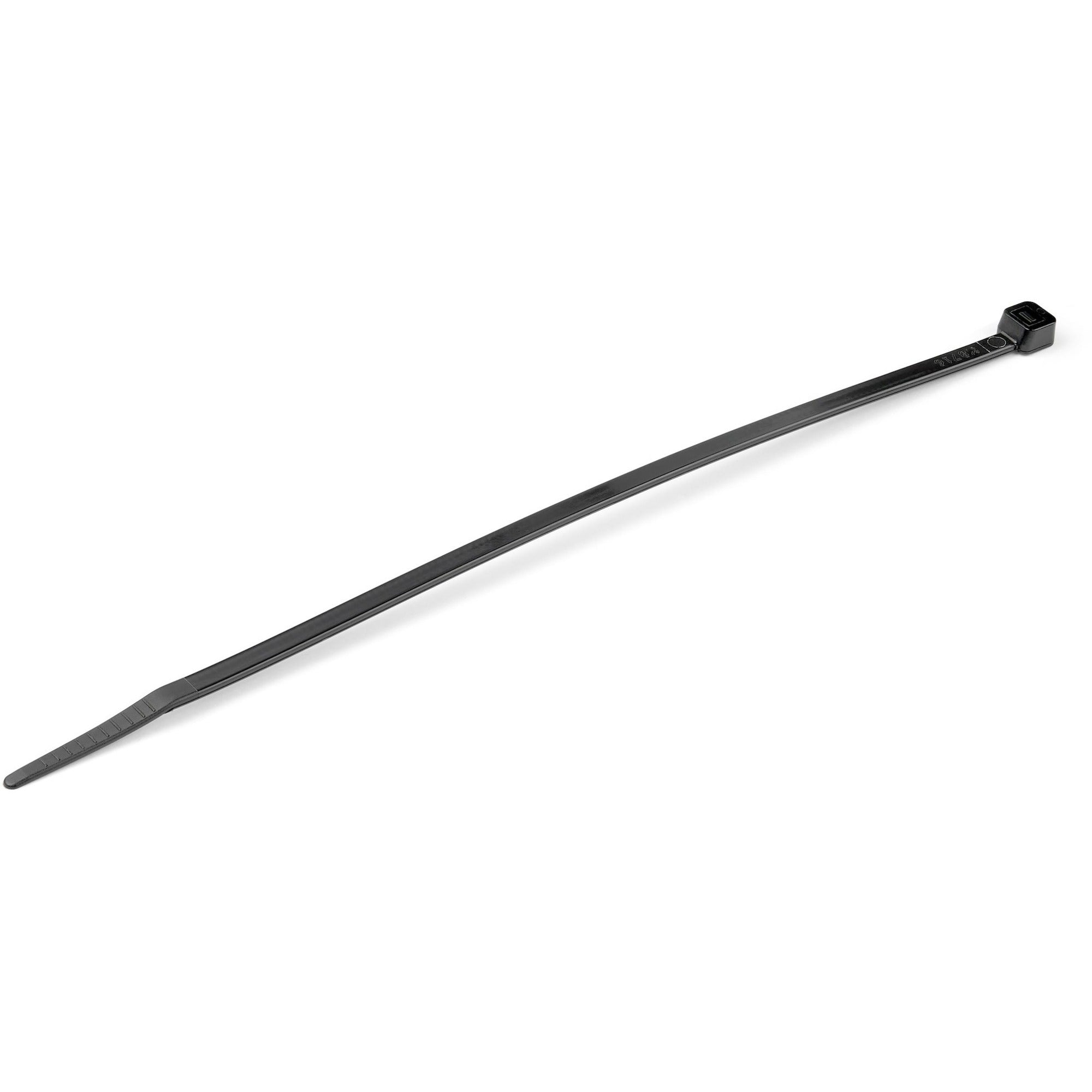 StarTech.com 100 Pack 8" Cable Ties - Black Large Nylon/Plastic Zip Tie