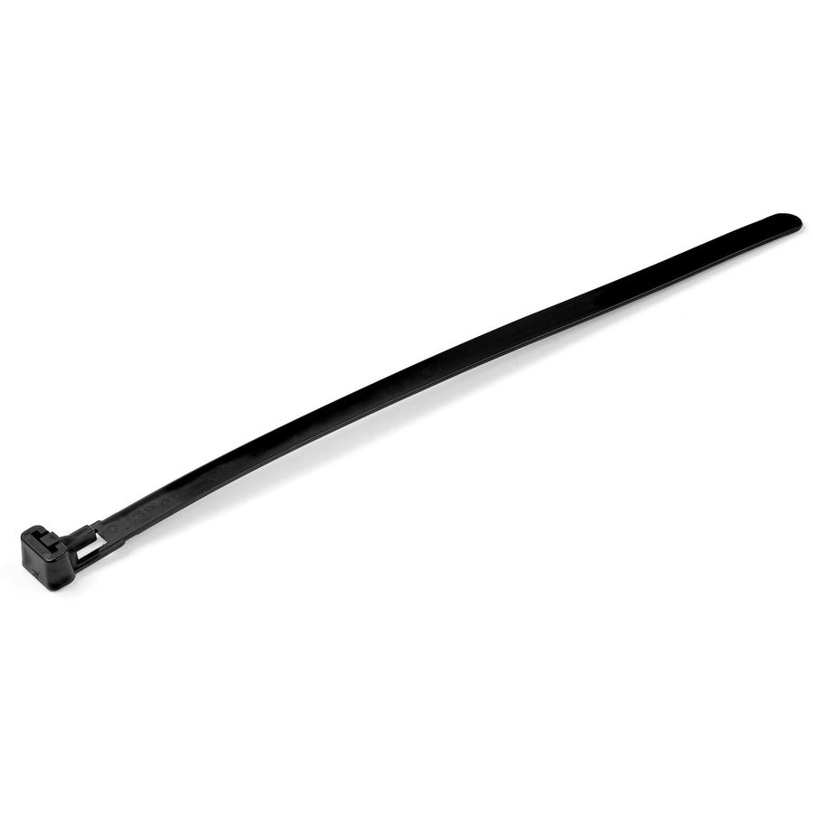 StarTech.com 100 Pack - 8 in. (203 mm) Black Cable Ties (CBMZTRB8BK)