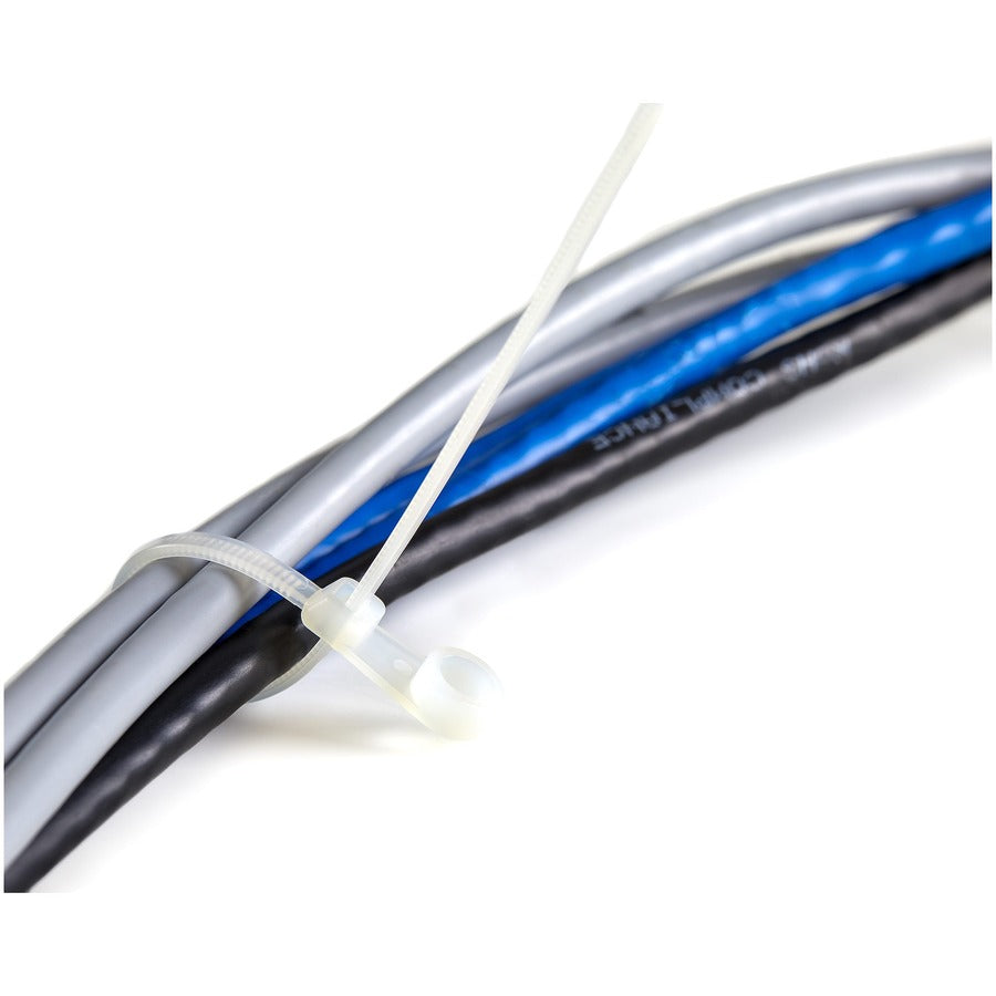 StarTech.com 100 Pack 4" Cable Tie with Mounting Hole