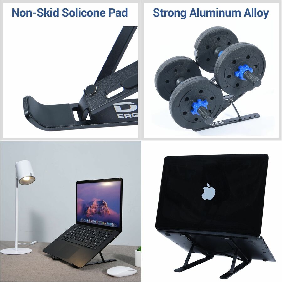 DAC&reg; MP-222 Portable and Adjustable Laptop/Tablet Stand, Black