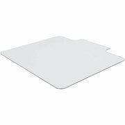 Lorell Tempered Glass Chairmat with Lip - Hardwood Floor, Carpet53" Width x 45" Depth - Lip Size 6" Length x 23" Width - Tempered Glass - Clear - 1 Each