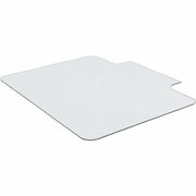 Lorell Tempered Glass Chairmat with Lip - Hardwood Floor, Carpet48" Width x 36" Depth - Lip Size 23" Length x 6" Width - Tempered Glass - Clear - 1 Each