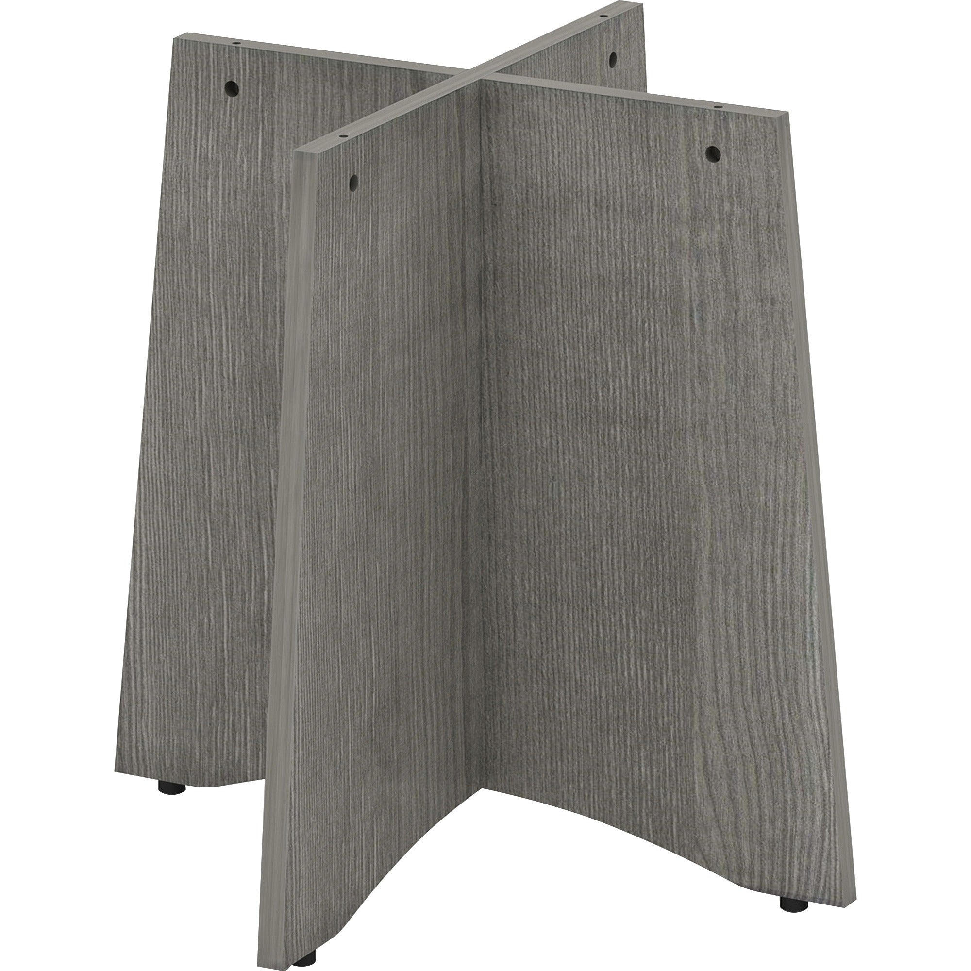 Lorell Essentials Round Conference Table Base - 29" Height x 29.50" Width x 29.50" Depth - Assembly Required - Weathered Charcoal - 1 Each
