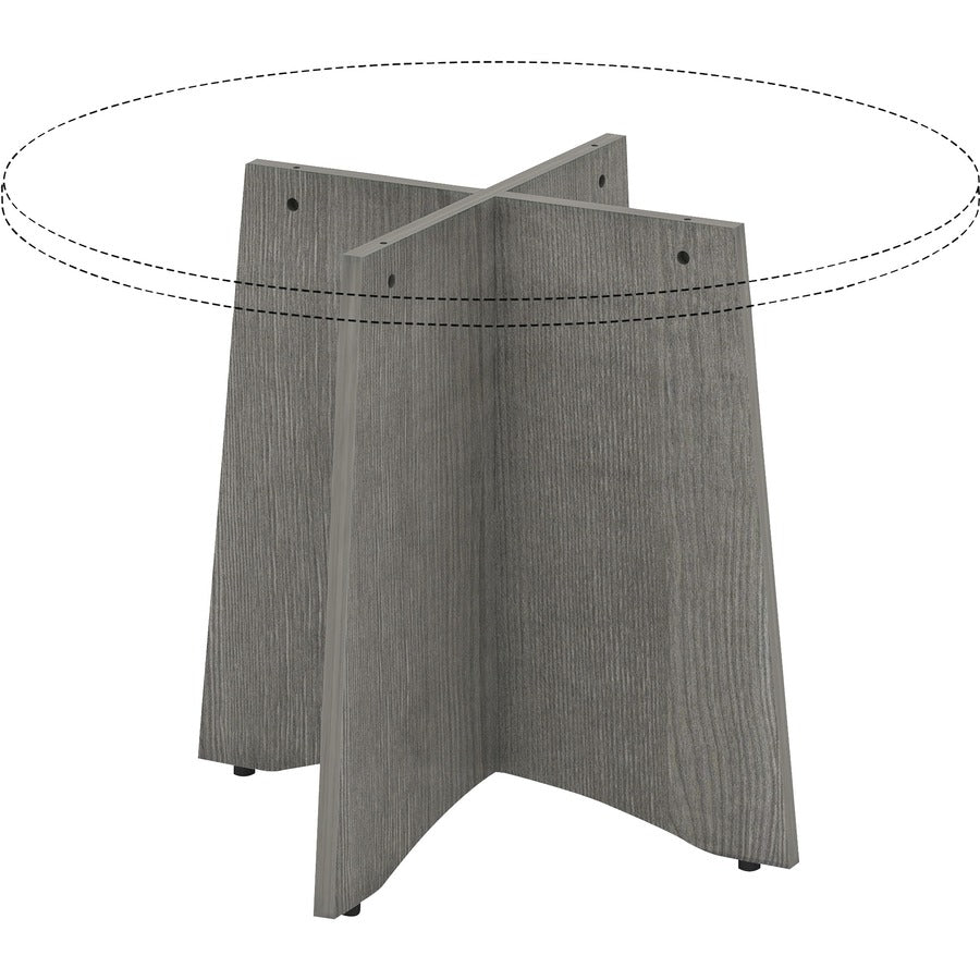 Lorell Essentials Round Conference Table Base - 29" Height x 29.50" Width x 29.50" Depth - Assembly Required - Weathered Charcoal - 1 Each