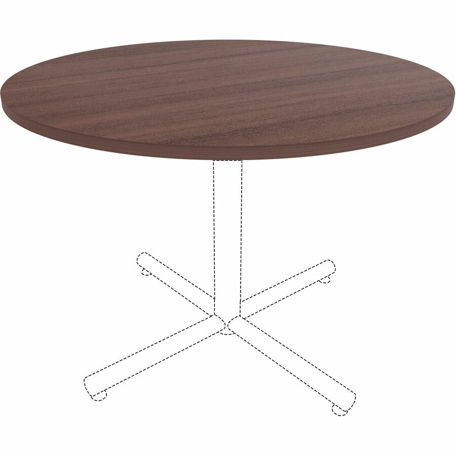 Lorell Essentials Conference Tabletop - Espresso Round Top - Contemporary Style - 1" Table Top Thickness x 42" Table Top Diameter - Assembly Required - 1 Each