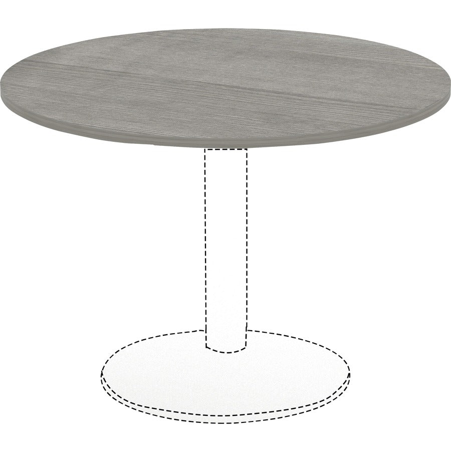 Lorell Essentials Conference Tabletop - Weathered Charcoal Laminate Round Top - Contemporary Style - 1" Table Top Thickness x 48" Table Top Diameter - Assembly Required - 1 Each