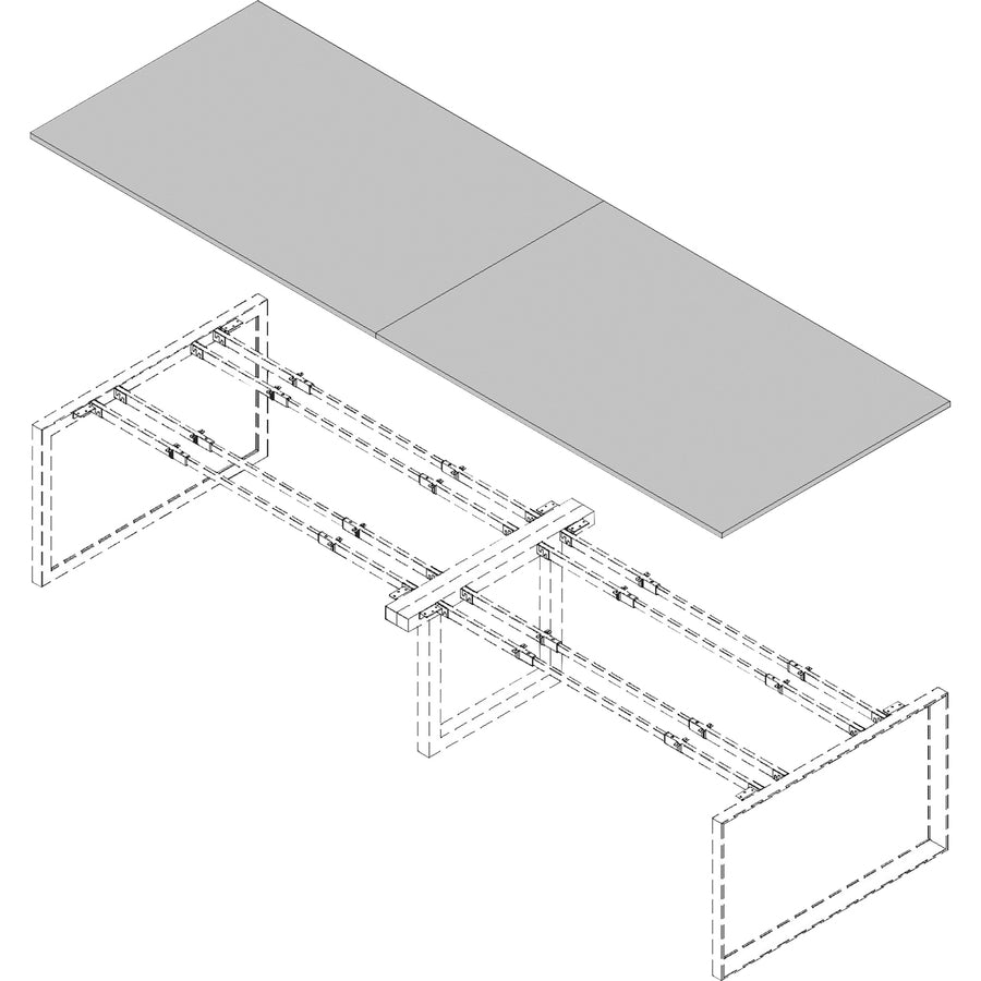 Lorell Revelance Conference Rectangular Tabletop - 1" Height x 71.6" Width x 47.3" Depth x 1" Thickness - Material: Laminate - Finish: Mahogany - 1 Each