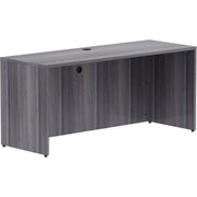 Lorell Essentials Series Credenza Shell - 29.5" Height x 66" Width x 24" Depth Credenza Shell, x 1" Thickness Top - Finish: Weathered Charcoal Laminate, Silver Brush - 1 Each