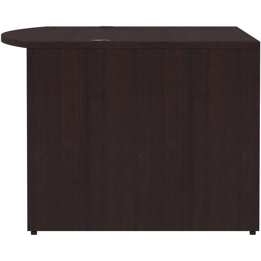 Lorell Essentials Series Bowfront Desk Shell - 29.5" Height x 72" Width x 41.4" Depth Desk Shell, x 1" Thickness Top - Bow Front Edge - Finish: Espresso Laminate - 1 Each