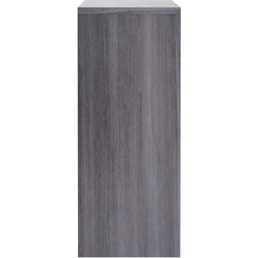 Lorell Essentials Series Stack-on Hutch with Doors - 36" Height x 60" Width x 15" Depth - 4 Door(s) - Finish: Weathered Charcoal Laminate - 1 Each