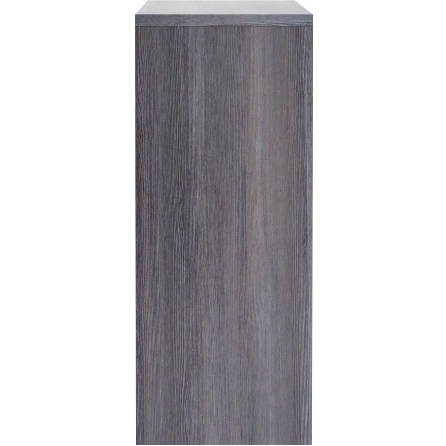 Lorell Essentials Series Stack-on Hutch with Doors - 36" Height x 66" Width x 15" Depth - 4 Door(s) - Finish: Weathered Charcoal Laminate - 1 Each