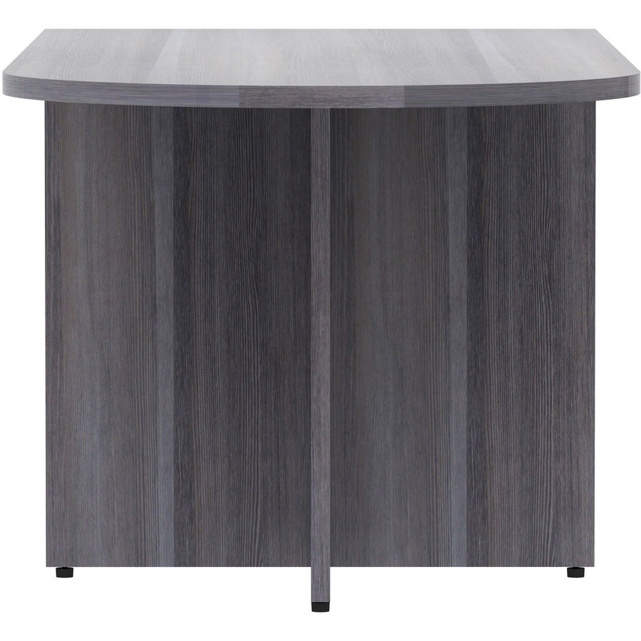 Lorell Essentials Series Peninsula Desk Box 1 of 2 - 29.5" Height x 66" Width x 30" Depth Desk, x 1" Thickness Top - Finish: Weathered Charcoal Laminate - 1 Each