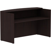 Lorell Essentials Series Front Reception Desk - 42.5" Height x 72" Width x 36" Depth Desk, x 1" Thickness Top - Finish: Espresso Laminate - 1 Each