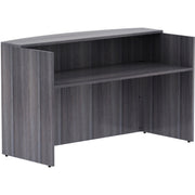 Lorell Essentials Series Front Reception Desk - 42.5" Height x 72" Width x 36" Depth Desk, x 1" Thickness Top - Finish: Weathered Charcoal Laminate - 1 Each