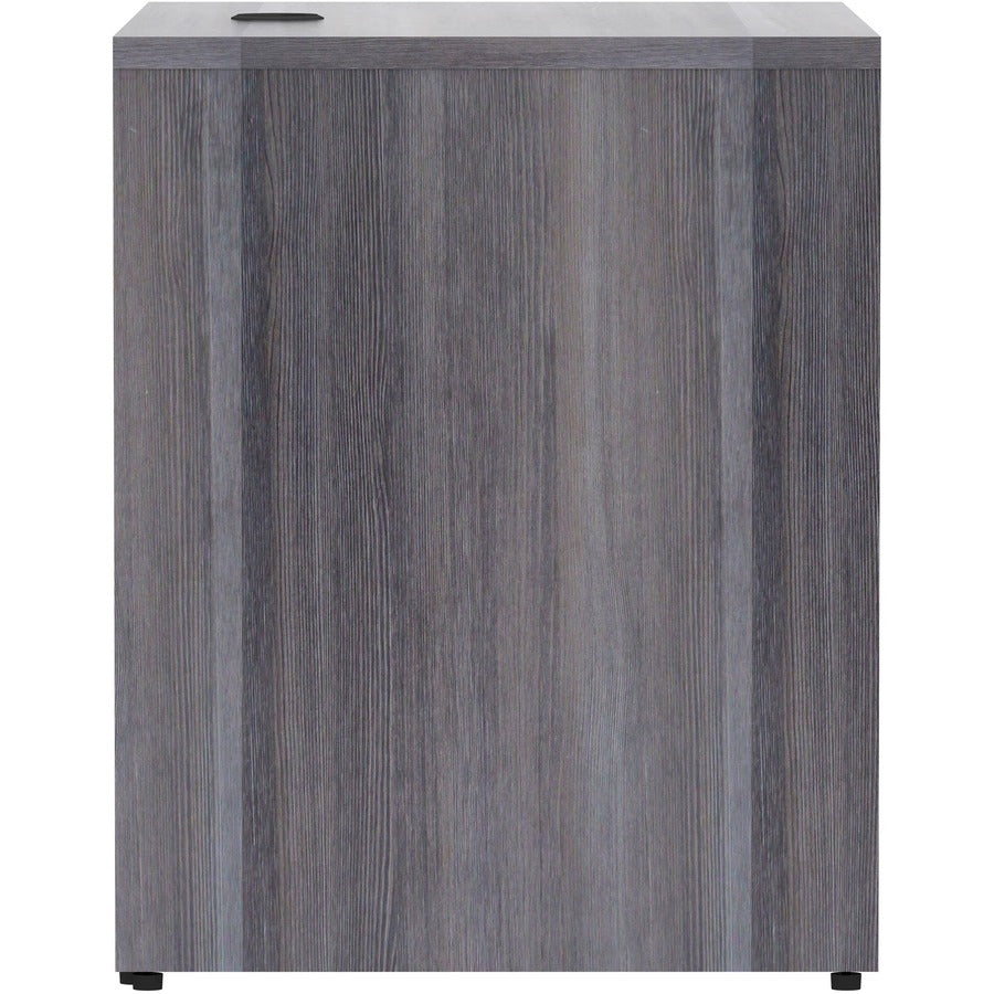 Lorell Essentials Series Return Shell - 29.5" Height x 35" Width x 24" Depth Return Shell, x 1" Thickness Top - Finish: Weathered Charcoal Laminate - 1 Each