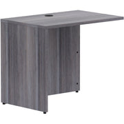 Lorell Essentials Series Return Shell - 29.5" Height x 35" Width x 24" Depth Return Shell, x 1" Thickness Top - Finish: Weathered Charcoal Laminate - 1 Each