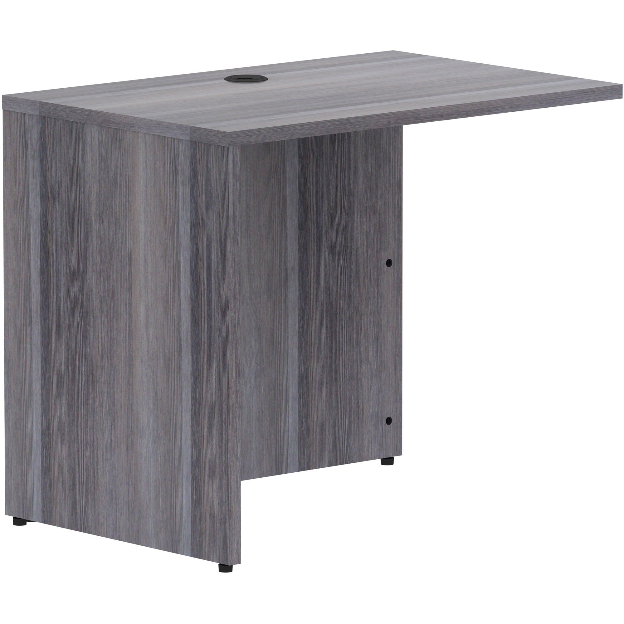 Lorell Essentials Series Return Shell - 29.5" Height x 35" Width x 24" Depth Return Shell, x 1" Thickness Top - Finish: Weathered Charcoal Laminate - 1 Each