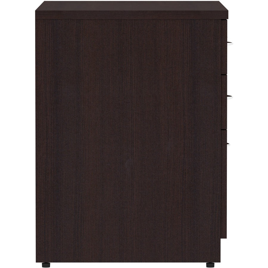 Lorell Essentials Series Box/Box/File Lateral File - 29.5" Height x 35.5" Width x 22" Depth Lateral File, x 1" Thickness Side Panel - Total Drawer(s): 4 - Finish: Espresso Laminate - 1 Each